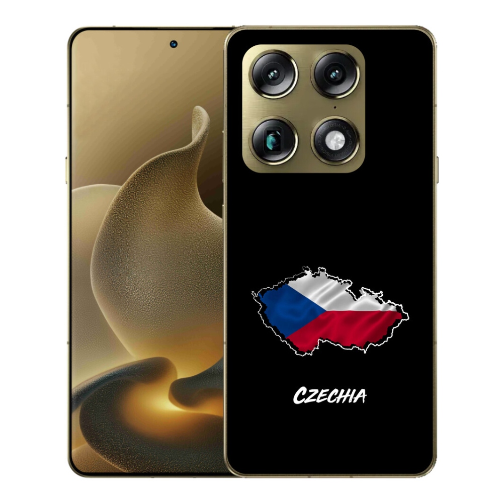 Gelový kryt mmCase na Motorola Signature - Czechia černé pozadí