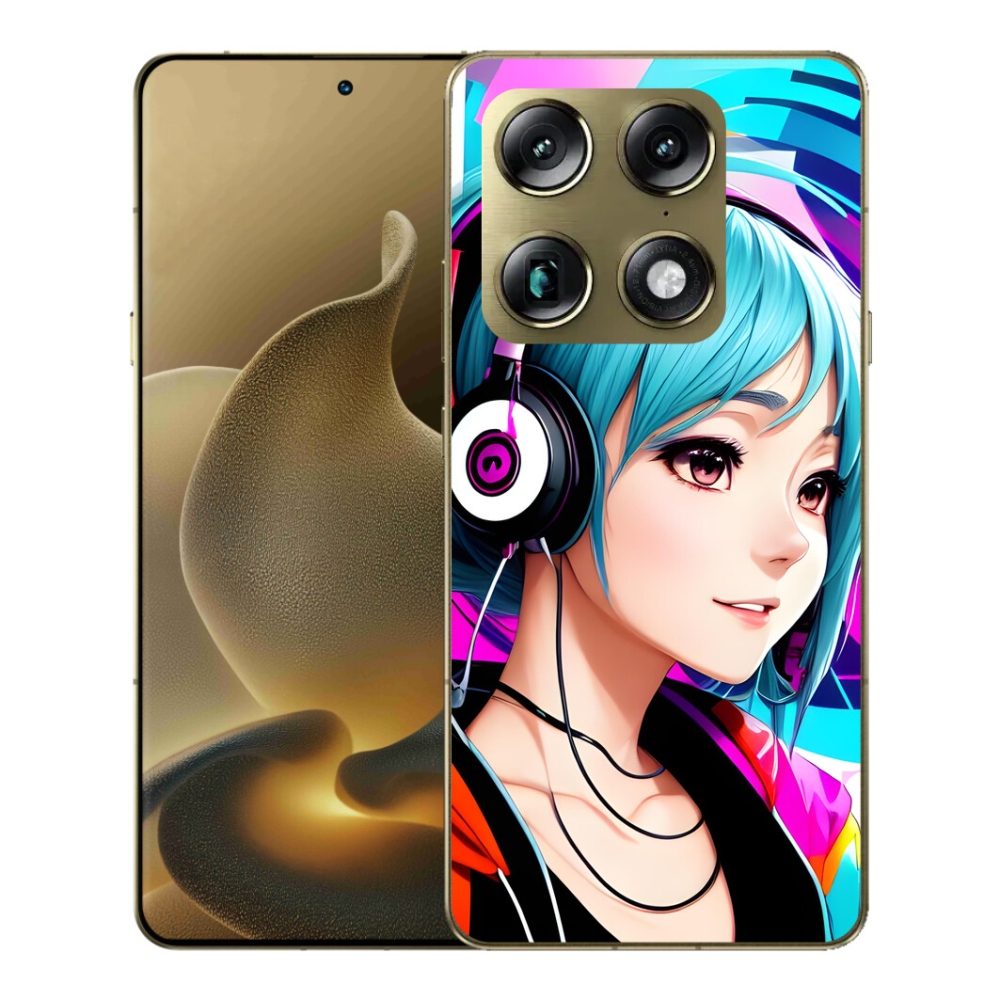 Gelový kryt mmCase na Motorola Signature - dívka se sluchátky
