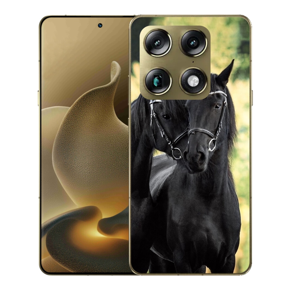 Gelový kryt mmCase na Motorola Signature - dva černí koně