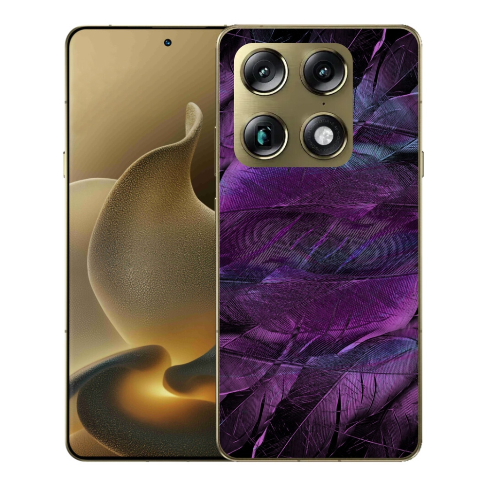 Gelový kryt mmCase na Motorola Signature - fialová pírka