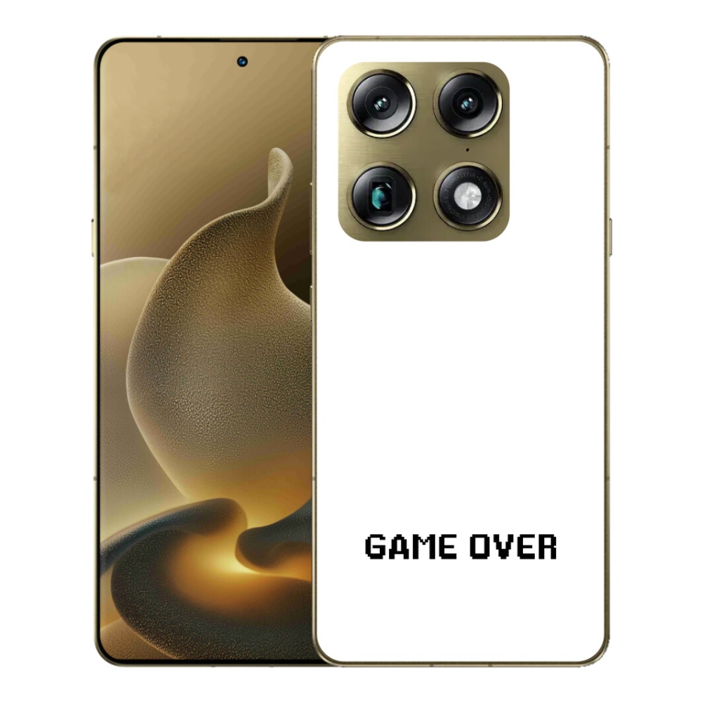 Gelový kryt mmCase na Motorola Signature - game over bílé pozadí