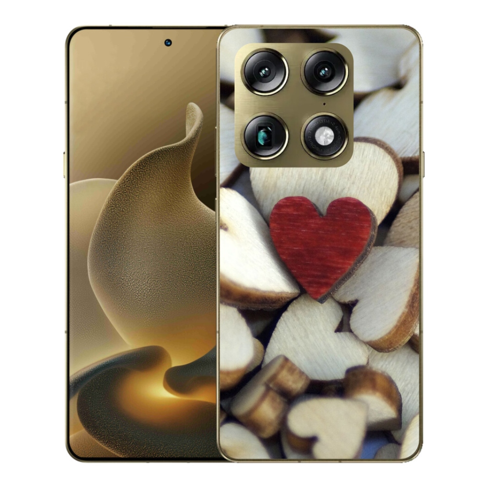 Gelový kryt mmCase na Motorola Signature - gravírované červené srdce 