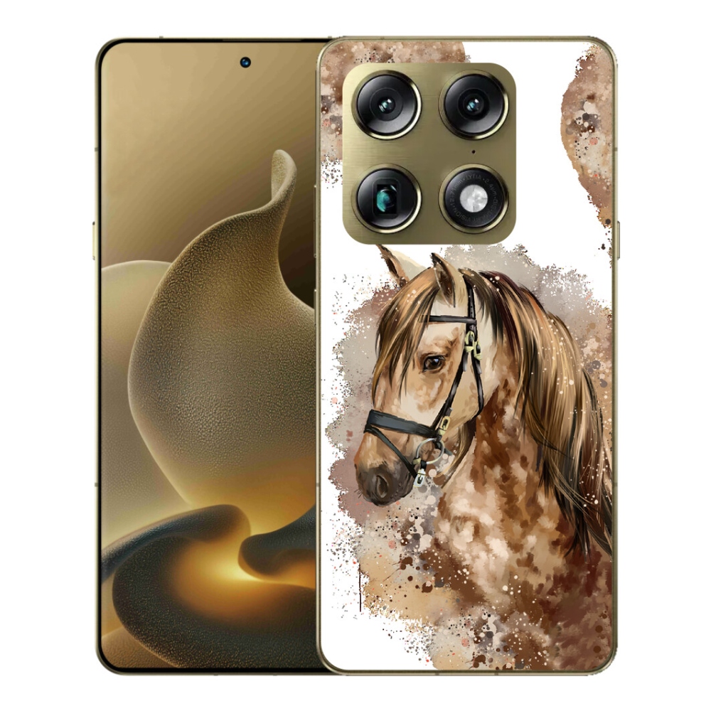 Gelový kryt mmCase na Motorola Signature - hnědý kreslený kůň