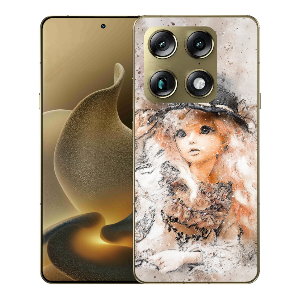 Gelový kryt mmCase na Motorola Signature - holčička s kloboukem