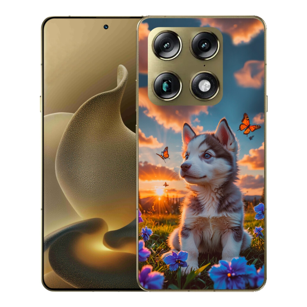 Gelový kryt mmCase na Motorola Signature - husky při západu slunce