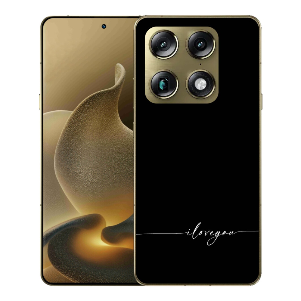 Gelový kryt mmCase na Motorola Signature - I love you černé pozadí