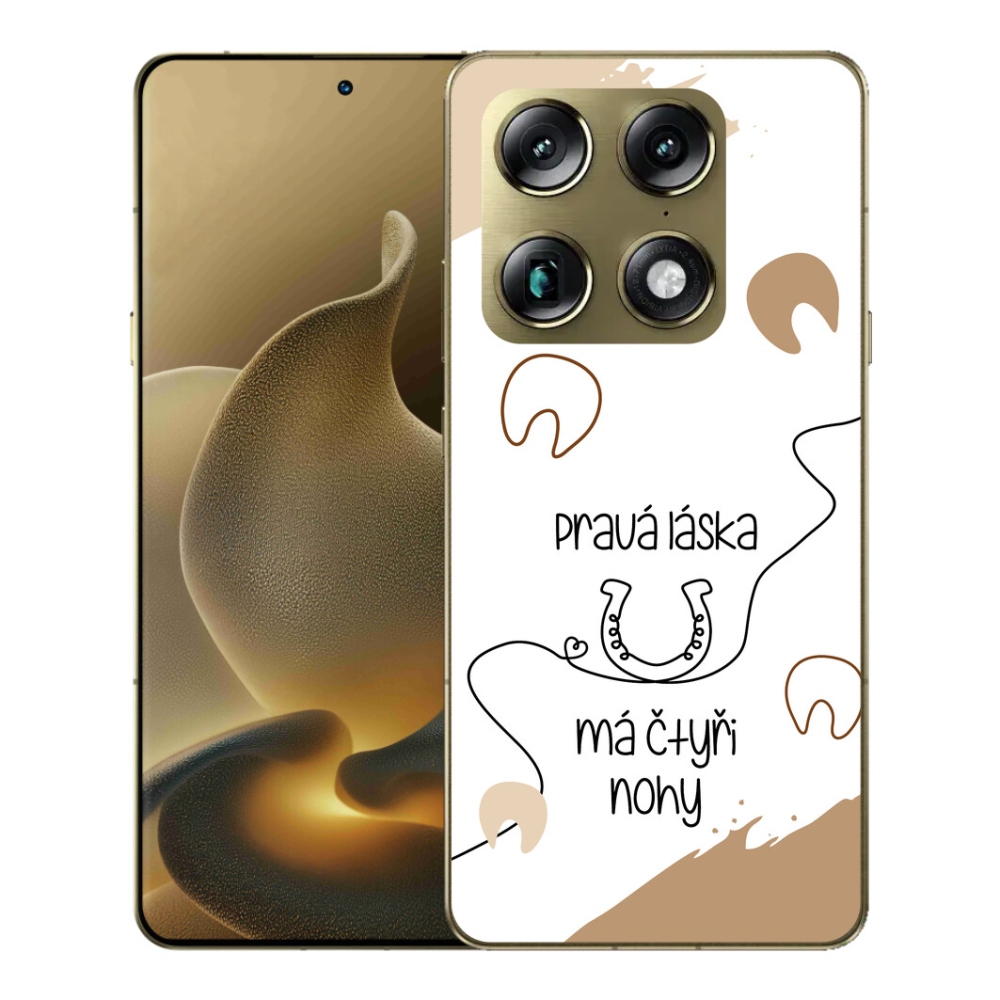 Gelový kryt mmCase na Motorola Signature - koňský motiv bílé pozadí