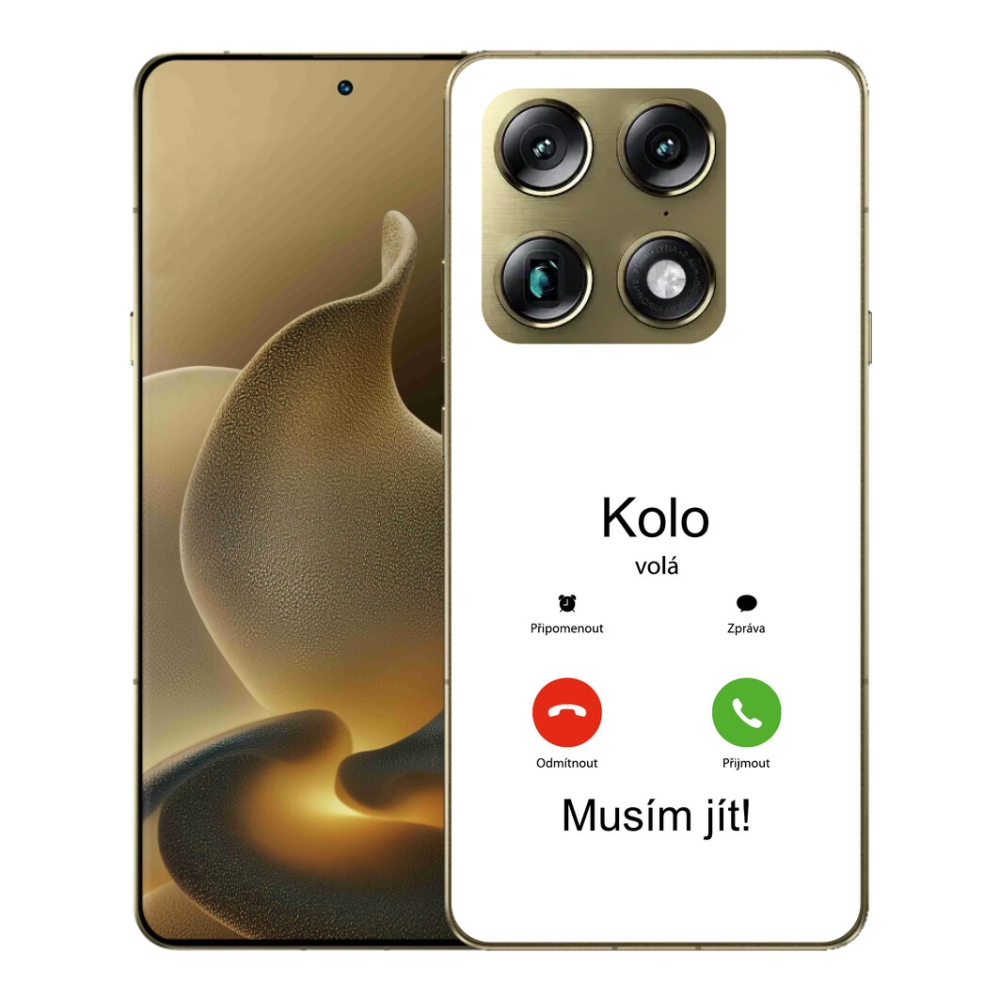 Gelový kryt mmCase na Motorola Signature - kolo volá bílé pozadí