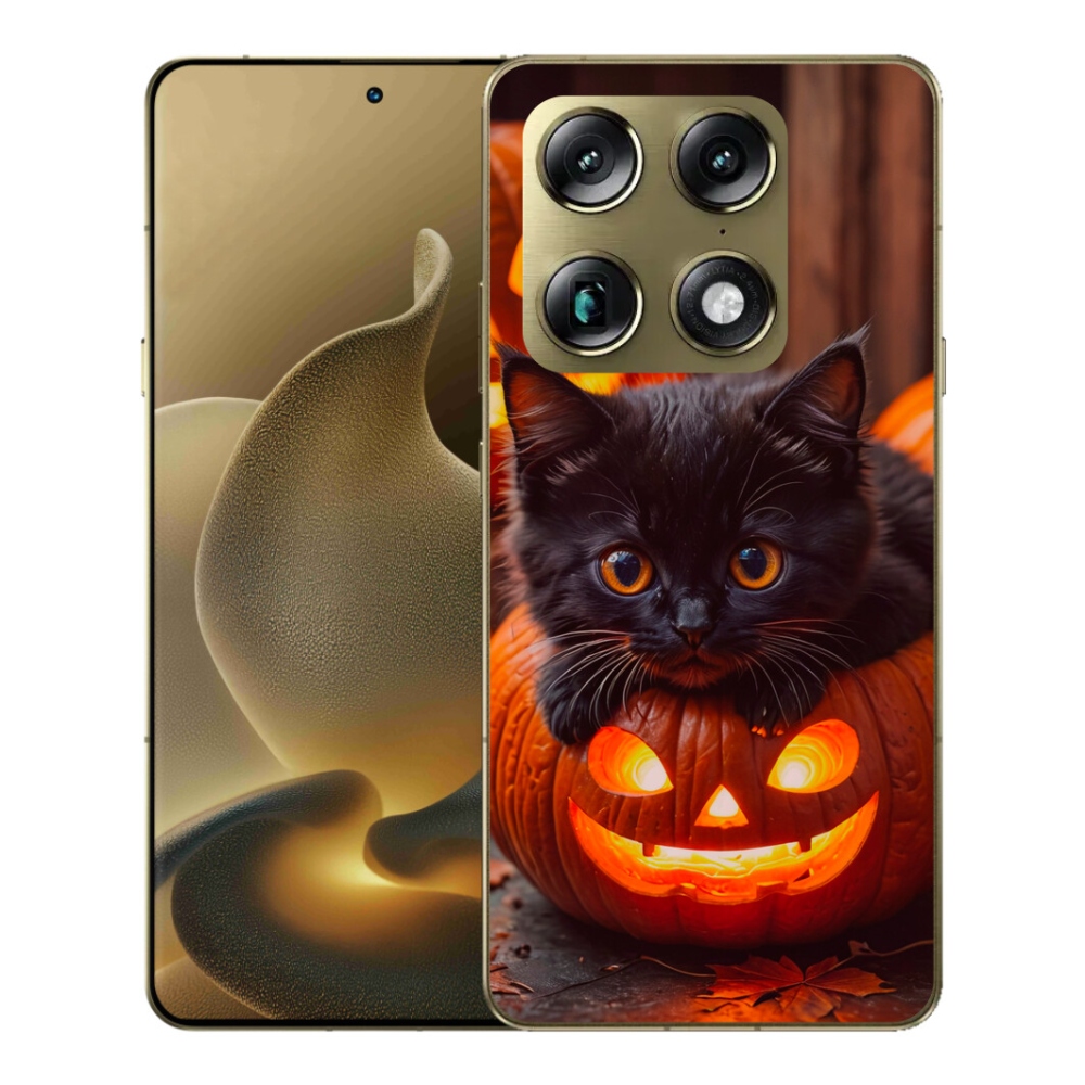 Gelový kryt mmCase na Motorola Signature - kotě a dýně