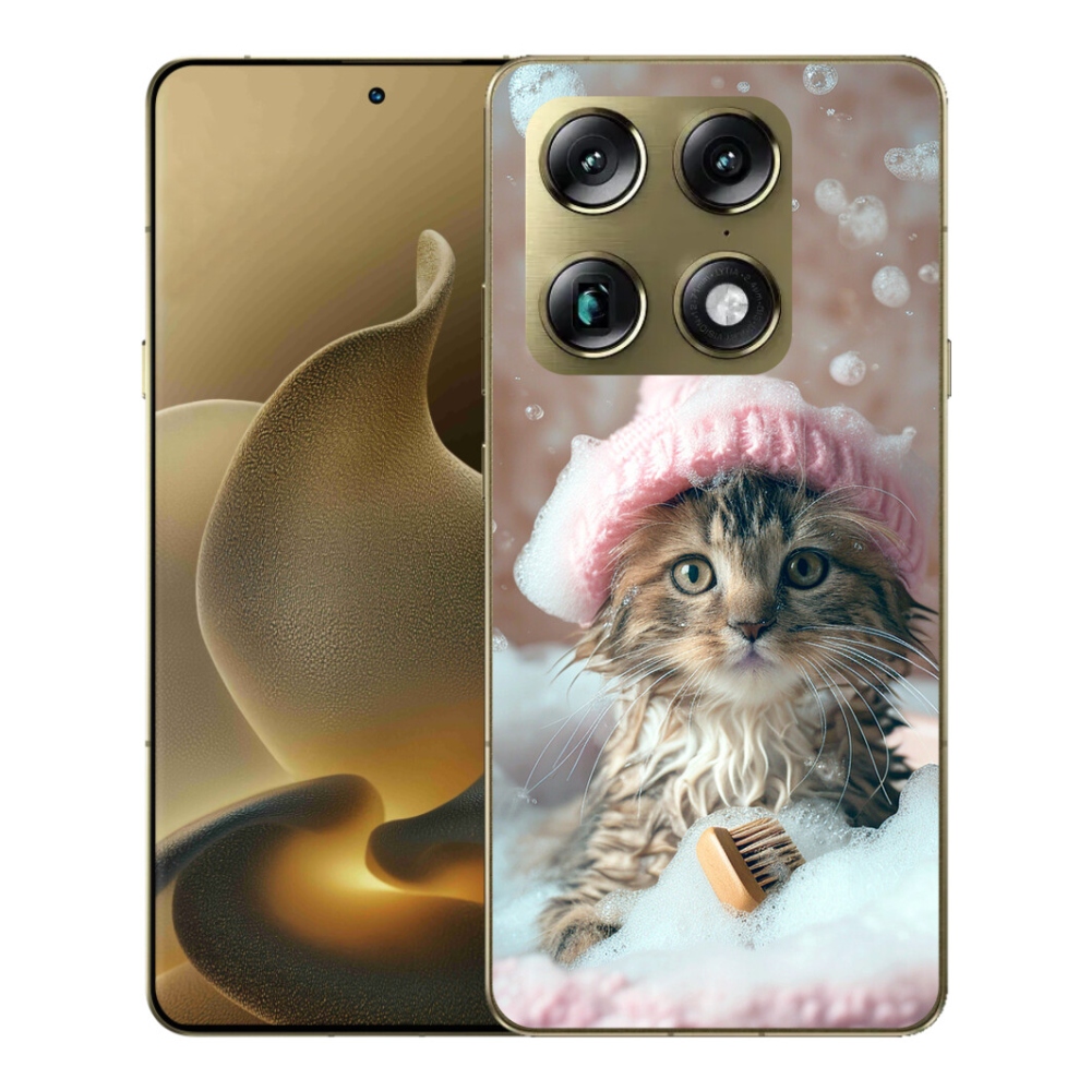 Gelový kryt mmCase na Motorola Signature - kotě a koupel