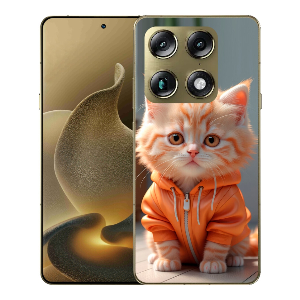 Gelový kryt mmCase na Motorola Signature - kotě v mikině