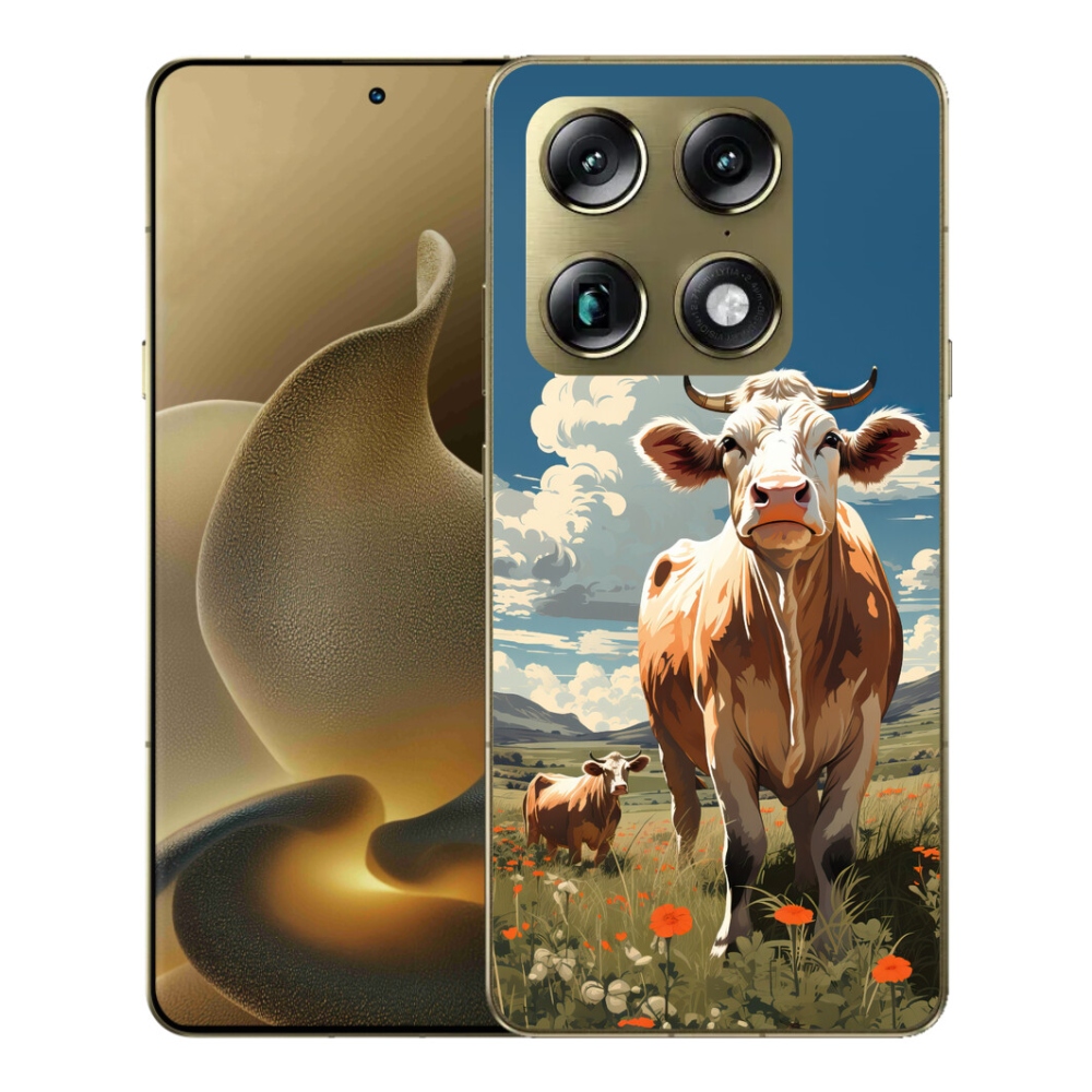 Gelový kryt mmCase na Motorola Signature - krávy na louce