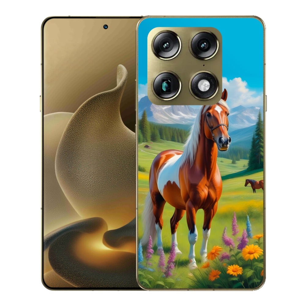 Gelový kryt mmCase na Motorola Signature - kůň na louce