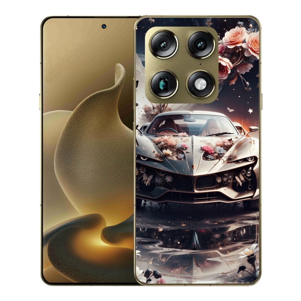 Gelový kryt mmCase na Motorola Signature - květinový sportovní vůz