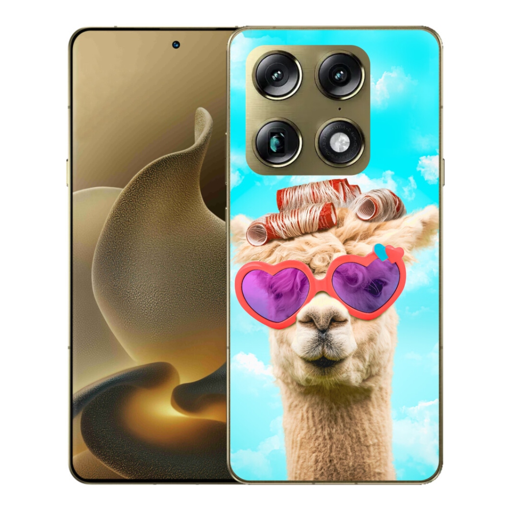 Gelový kryt mmCase na Motorola Signature - lama s brýlemi