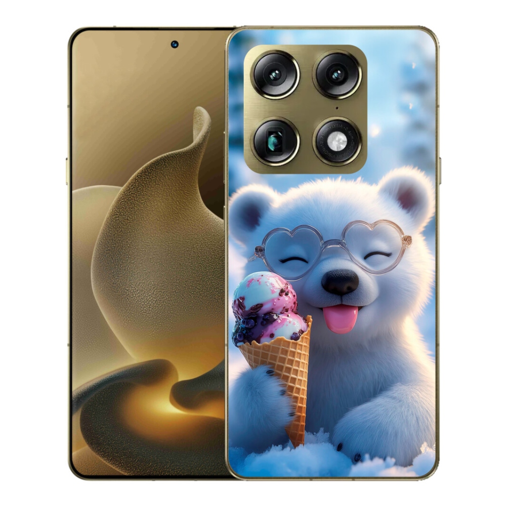 Gelový kryt mmCase na Motorola Signature - medvídek se zmrzlinou