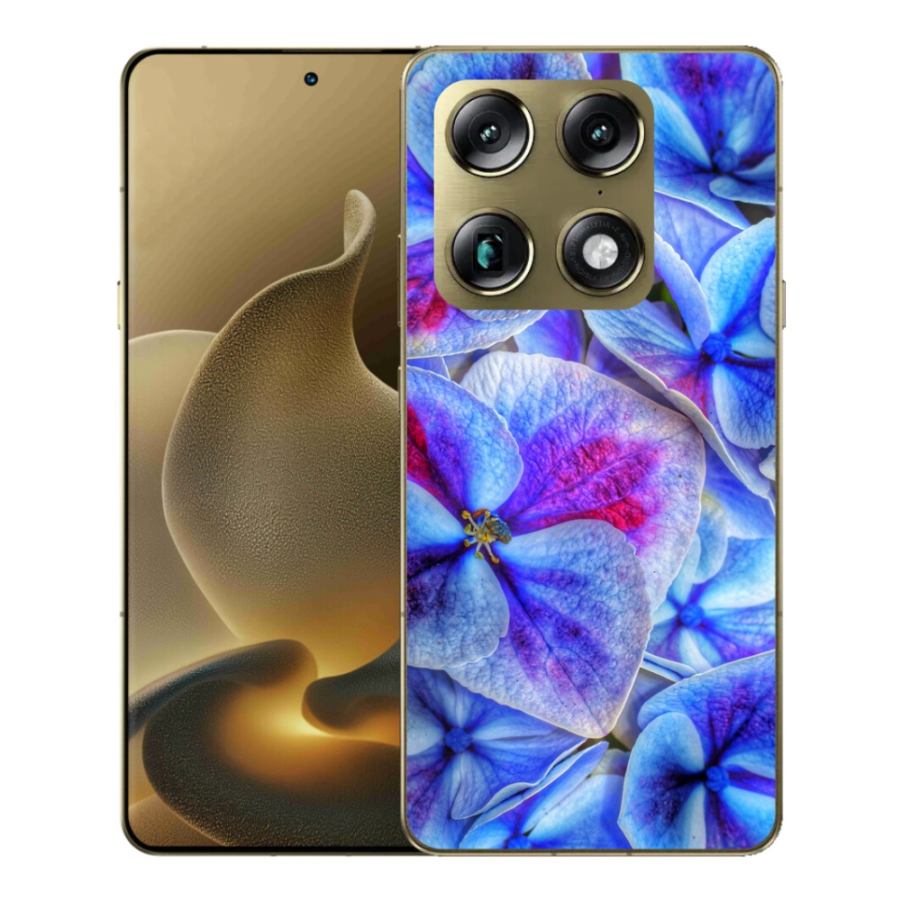 Gelový kryt mmCase na Motorola Signature - modré květy 1