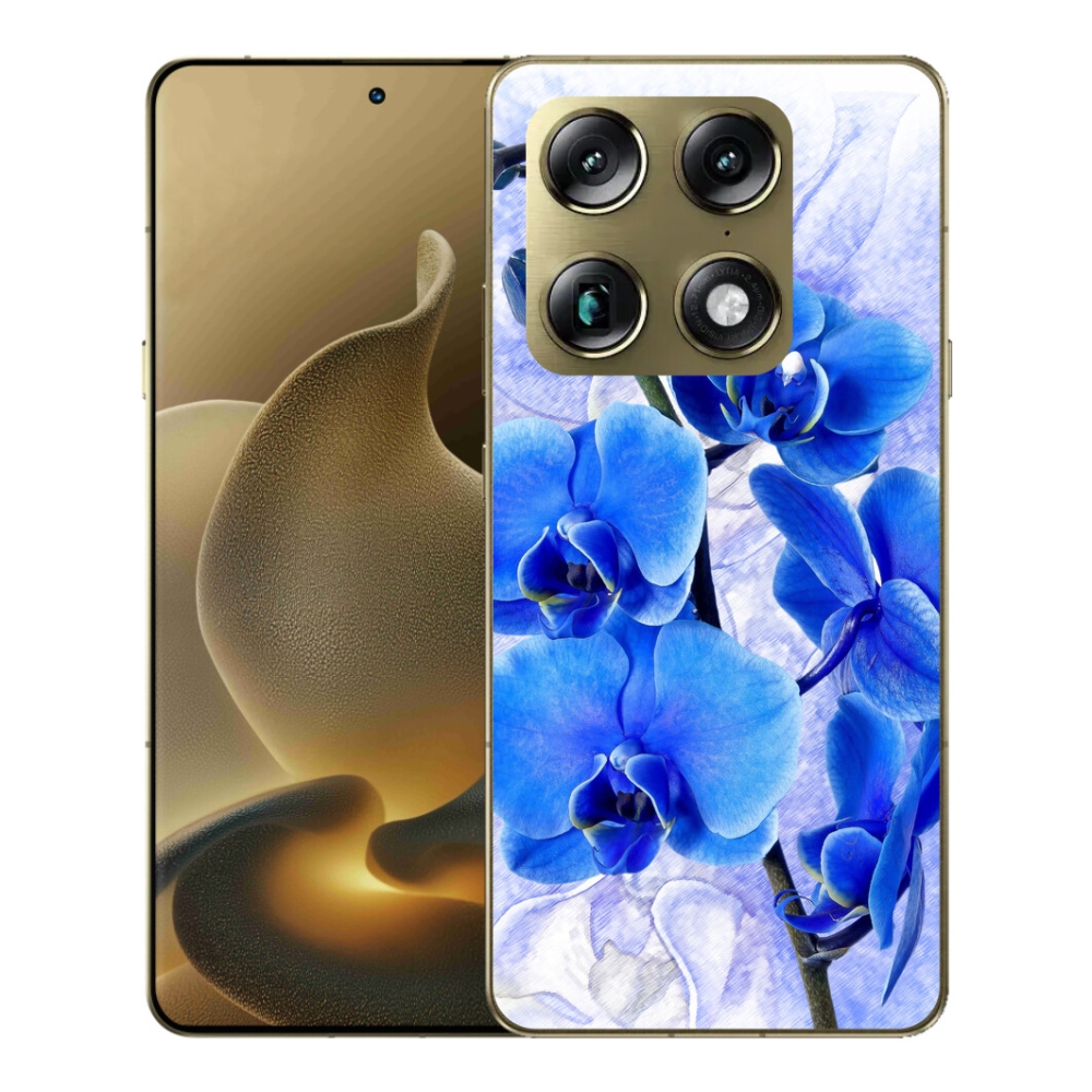 Gelový kryt mmCase na Motorola Signature - modré květy