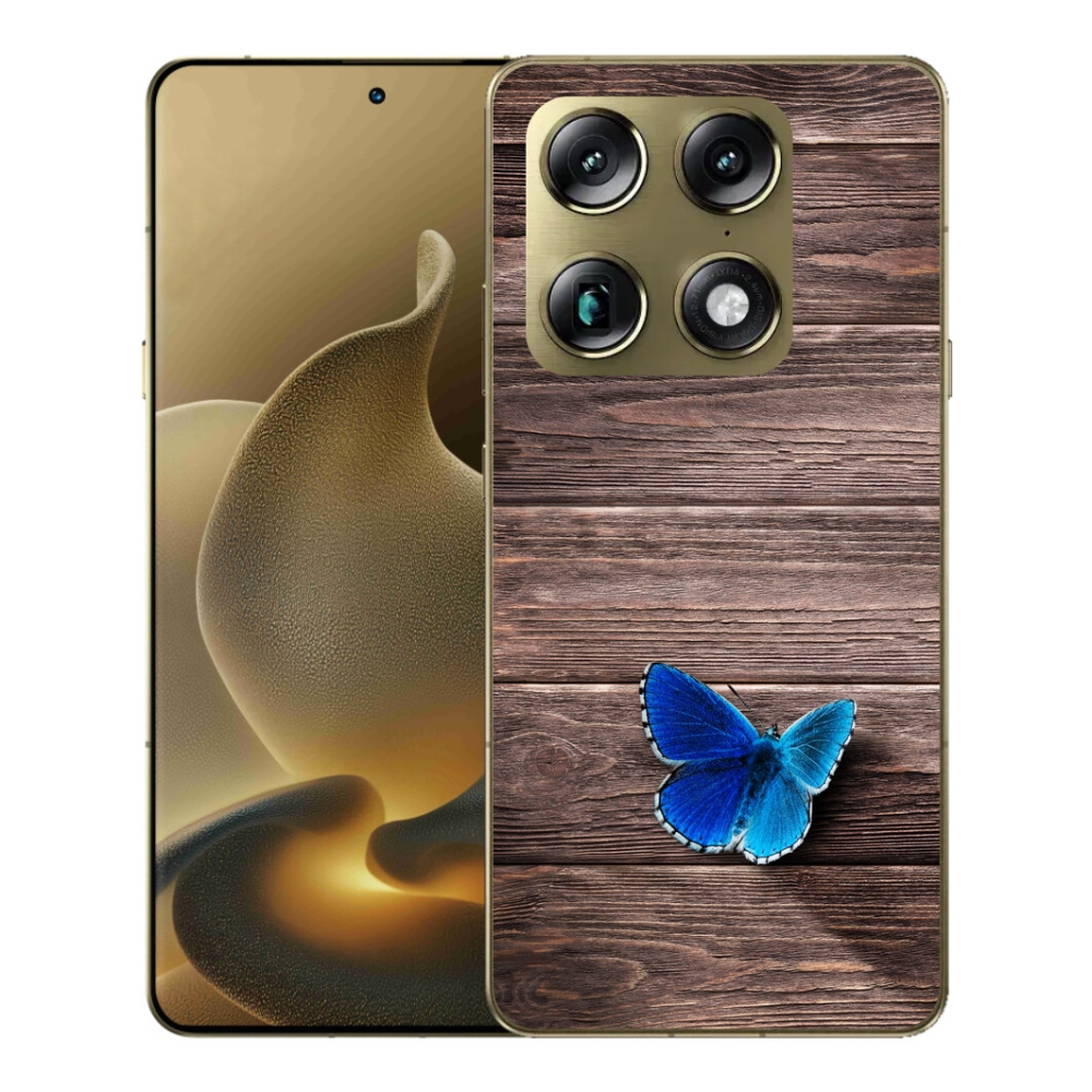 Gelový kryt mmCase na Motorola Signature - modrý motýl 1