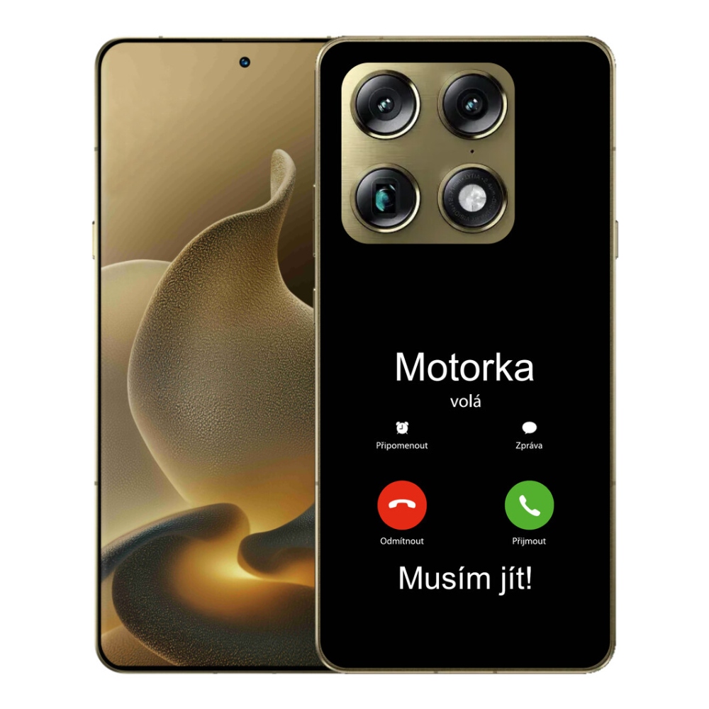 Gelový kryt mmCase na Motorola Signature - motorka volá černé pozadí