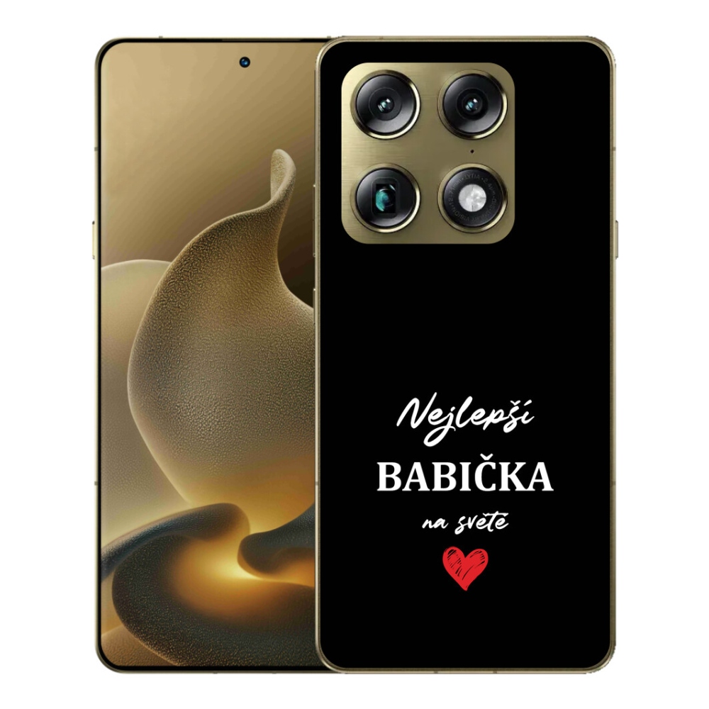Gelový kryt mmCase na Motorola Signature - nejlepší babička 1 černé pozadí