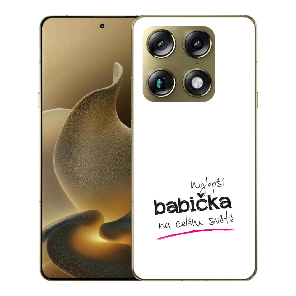 Gelový kryt mmCase na Motorola Signature - nejlepší babička 4 bílé pozadí