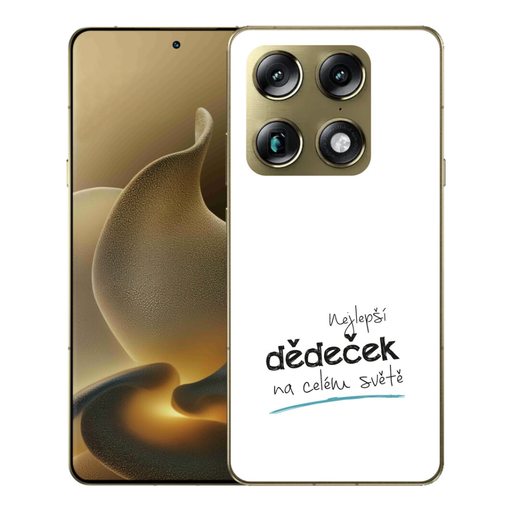 Gelový kryt mmCase na Motorola Signature - nejlepší dědeček 3 bílé pozadí
