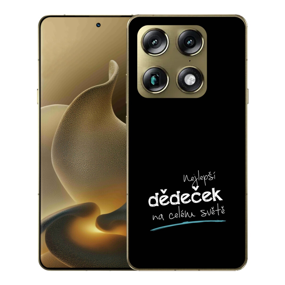 Gelový kryt mmCase na Motorola Signature - nejlepší dědeček 3 černé pozadí