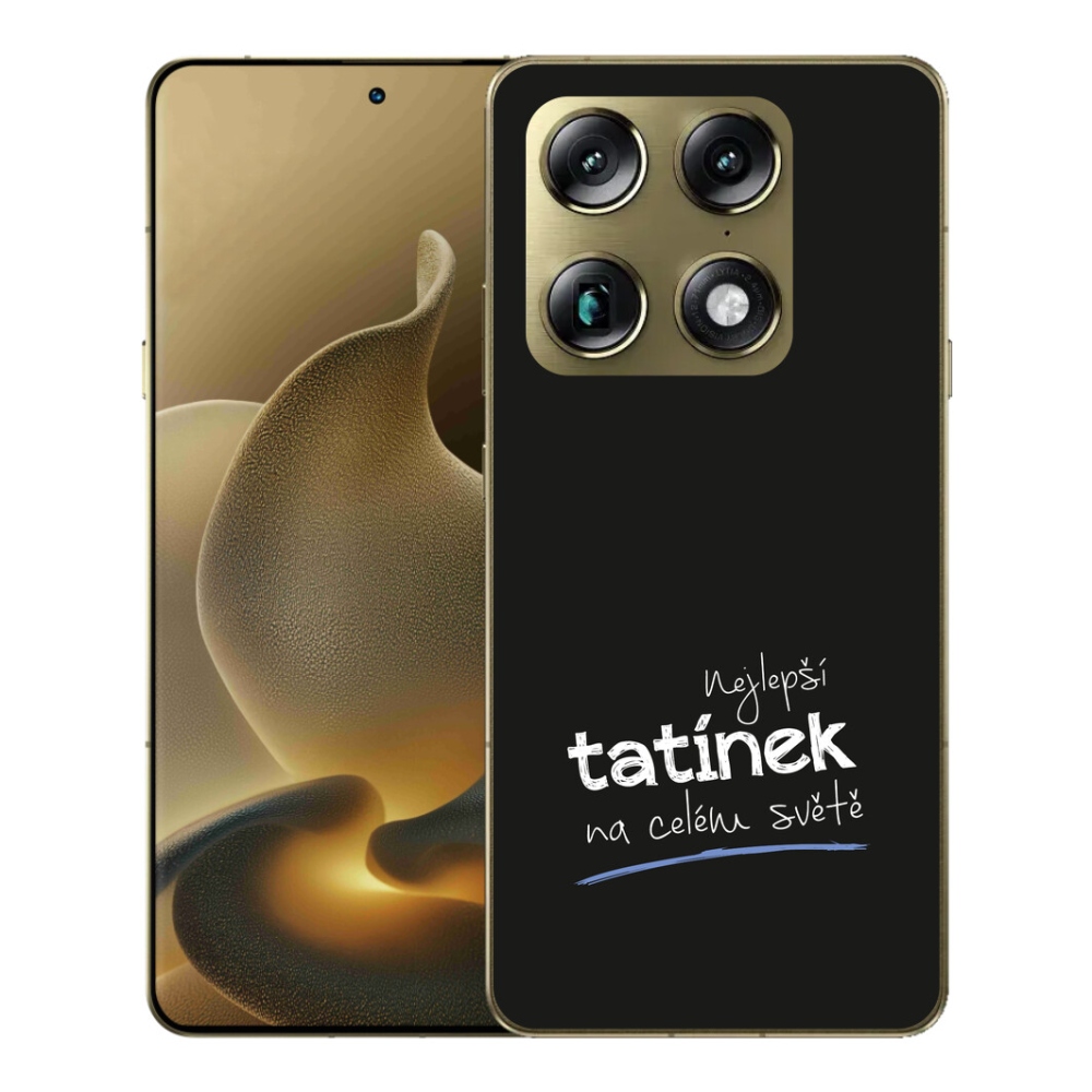 Gelový kryt mmCase na Motorola Signature - nejlepší tatínek 4 černé pozadí