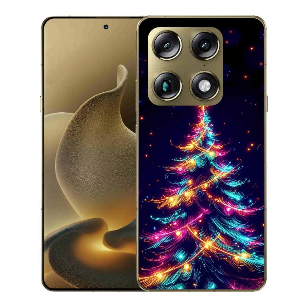 Gelový kryt mmCase na Motorola Signature - neonový vánoční stromek