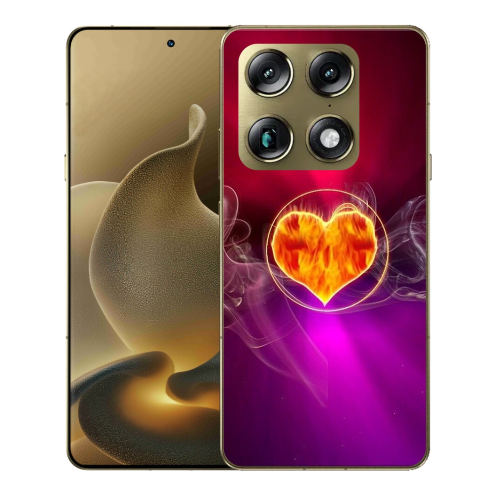 Gelový kryt mmCase na Motorola Signature - ohnivé srdce
