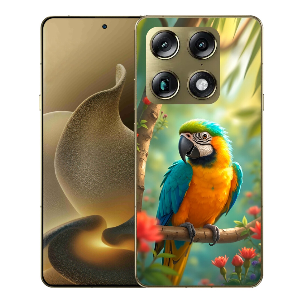 Gelový kryt mmCase na Motorola Signature - papoušek ara modrožlutá