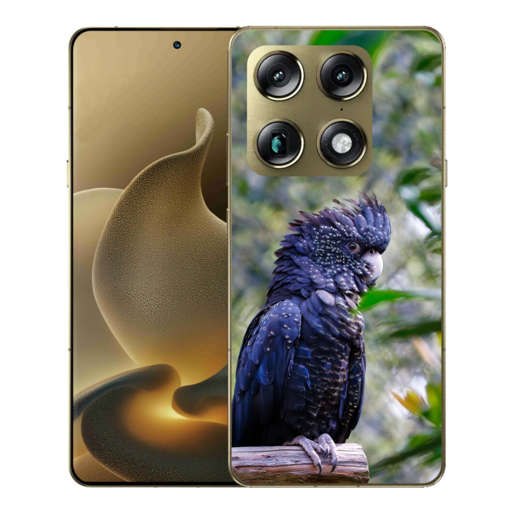Gelový kryt mmCase na Motorola Signature - papoušek kakadu černý
