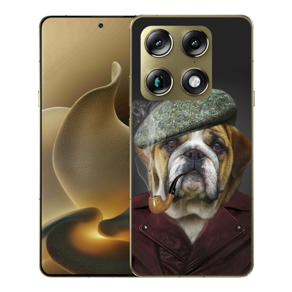 Gelový kryt mmCase na Motorola Signature - pes s fajfkou