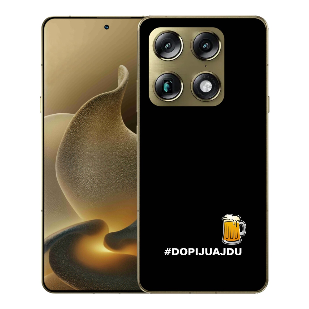 Gelový kryt mmCase na Motorola Signature - pivní motiv 1 černé pozadí