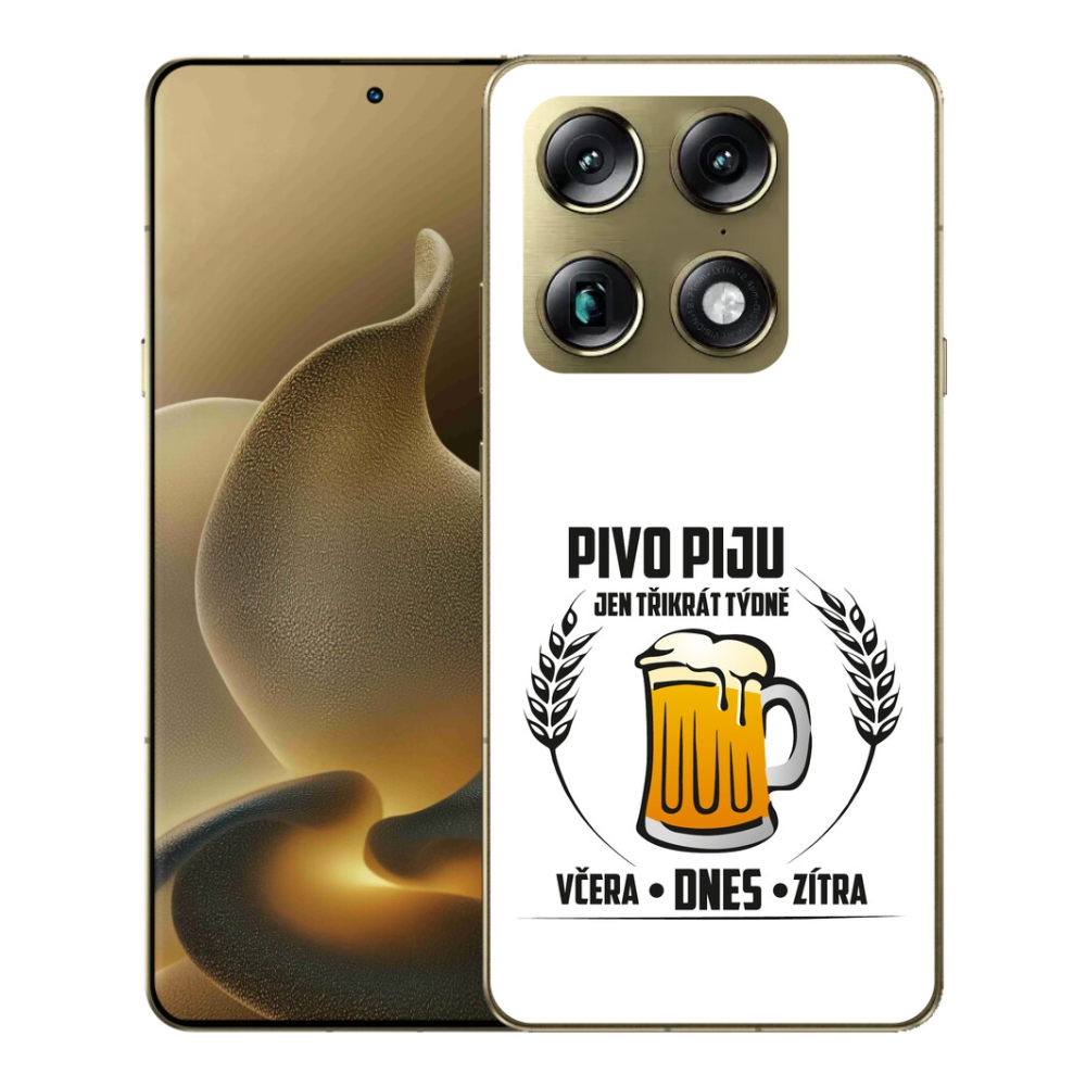 Gelový kryt mmCase na Motorola Signature - pivní motiv bílé pozadí