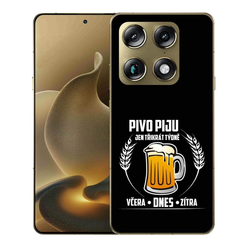 Gelový kryt mmCase na Motorola Signature - pivní motiv černé pozadí