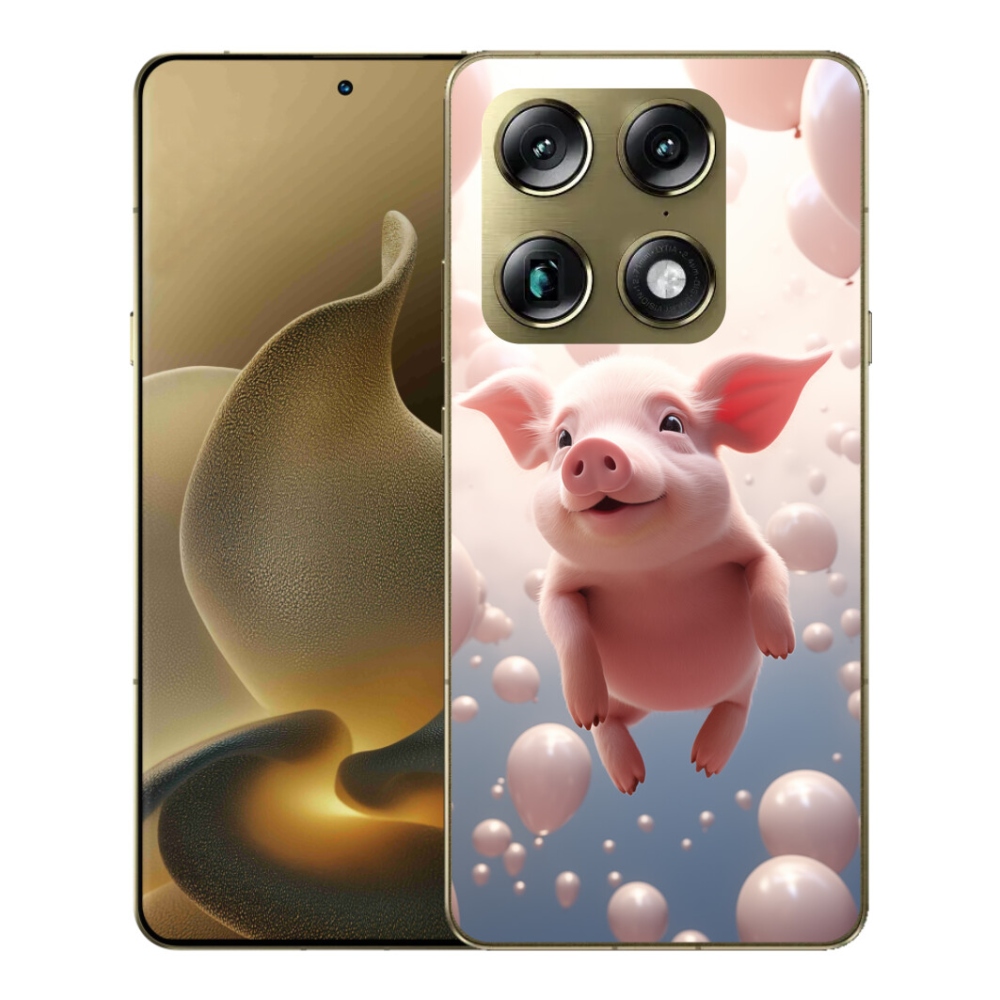 Gelový kryt mmCase na Motorola Signature - prasátko s balónky
