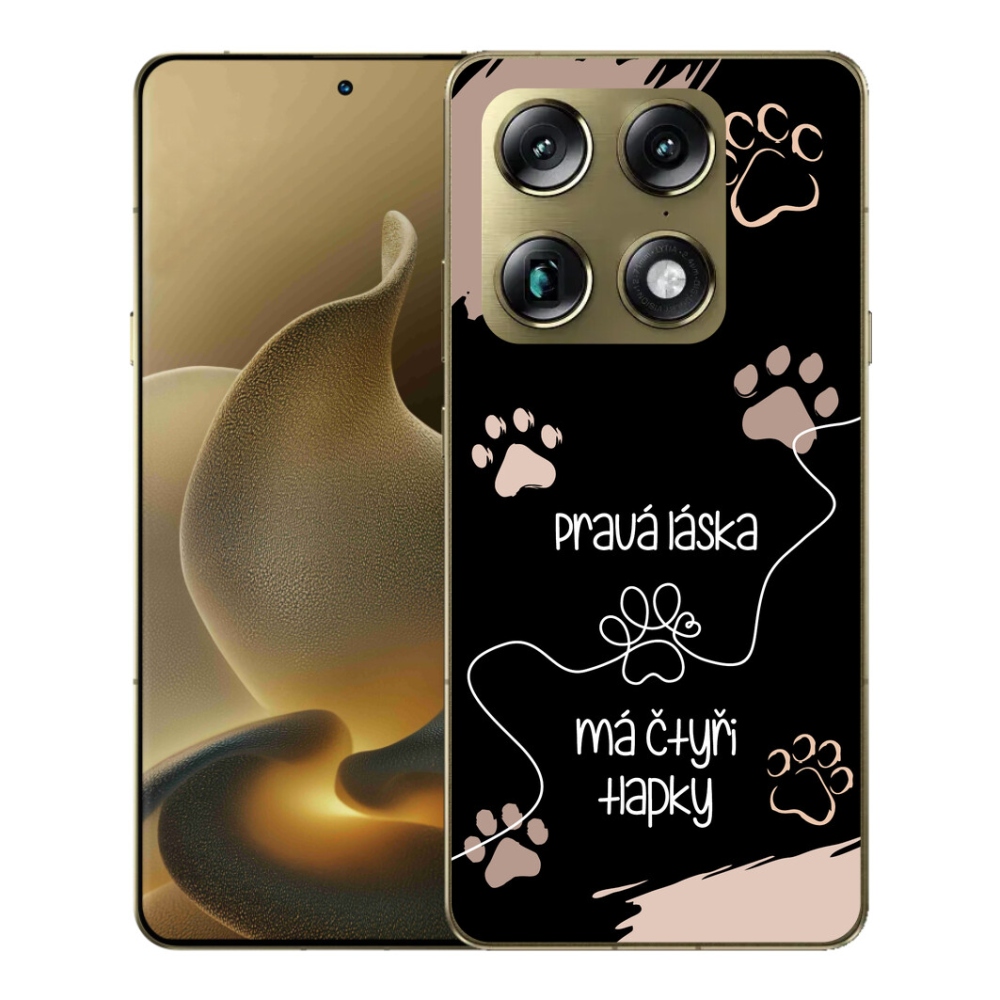 Gelový kryt mmCase na Motorola Signature - psí motiv 1 černé pozadí