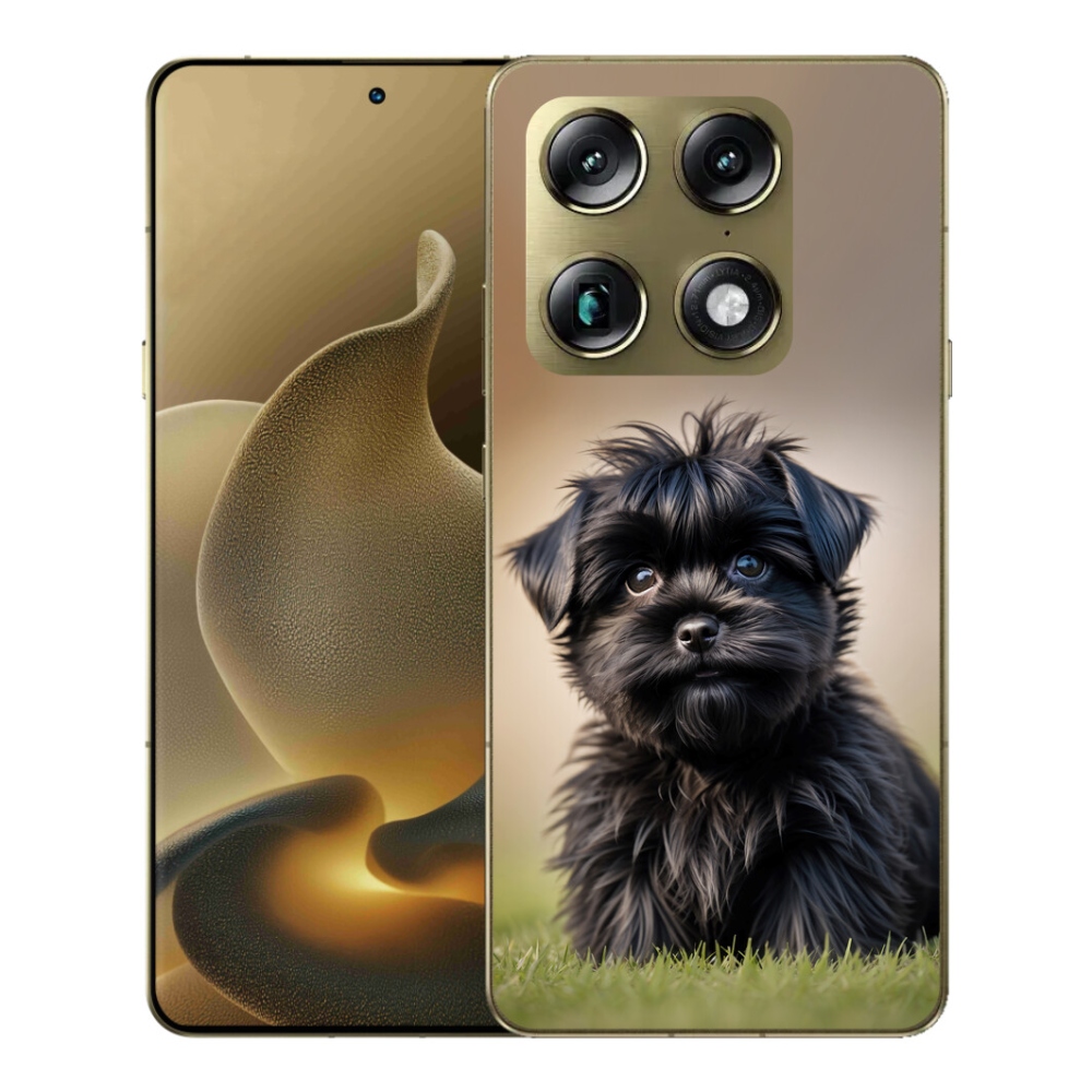 Gelový kryt mmCase na Motorola Signature - roztomilý černý pejsek