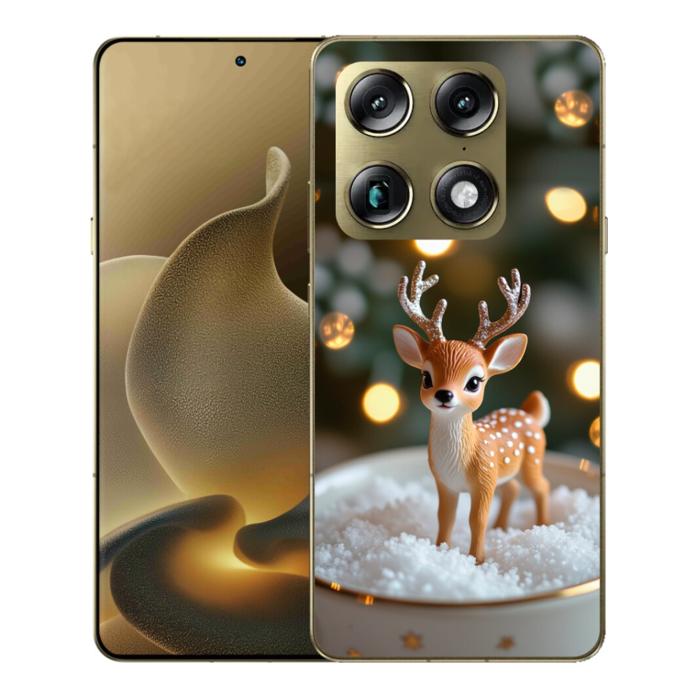 Gelový kryt mmCase na Motorola Signature - roztomilý vánoční jelen