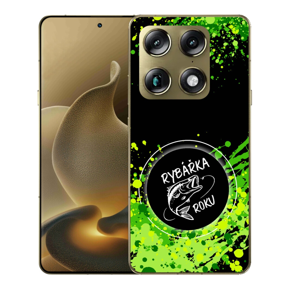 Gelový kryt mmCase na Motorola Signature - rybářka roku černé pozadí
