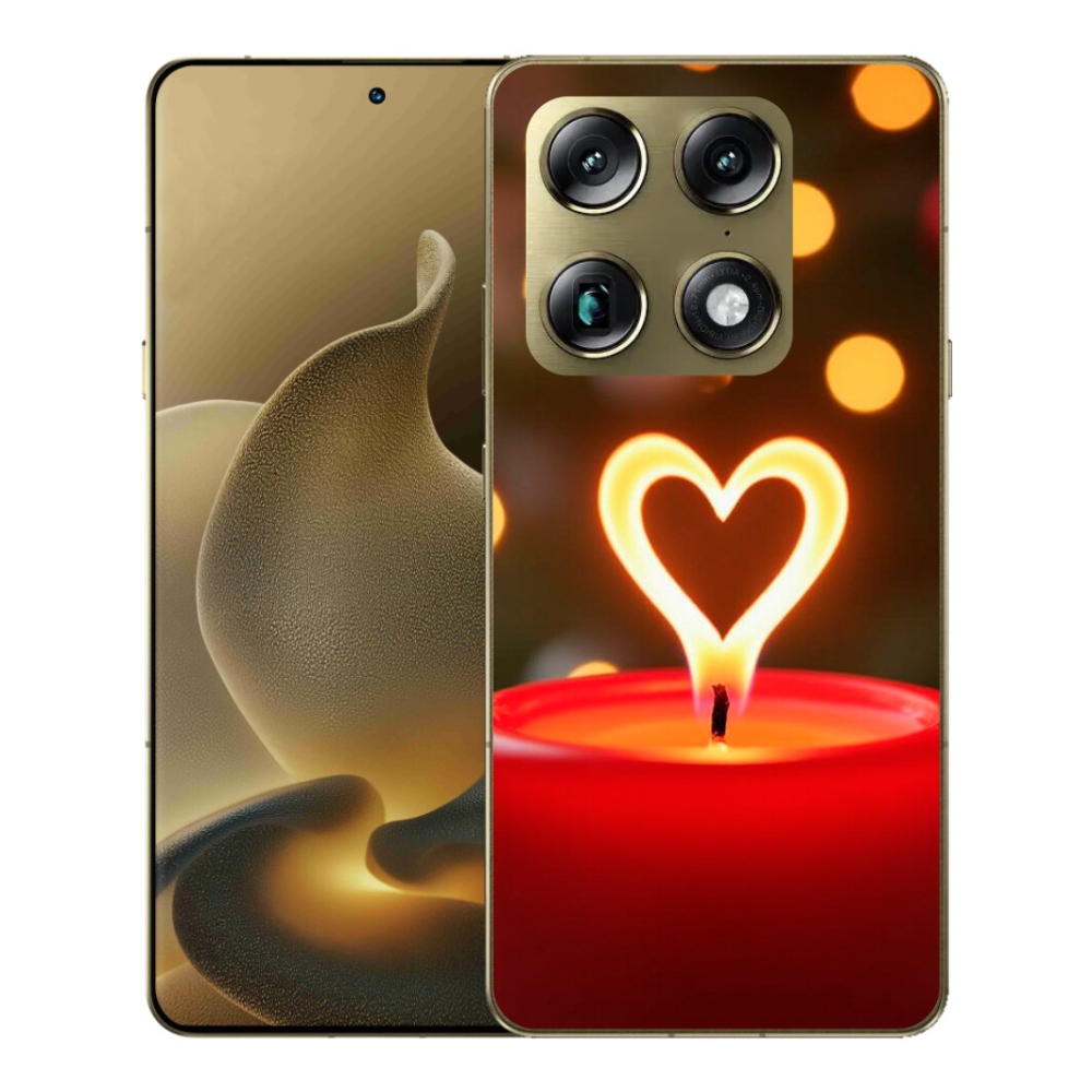 Gelový kryt mmCase na Motorola Signature - srdce z plamene