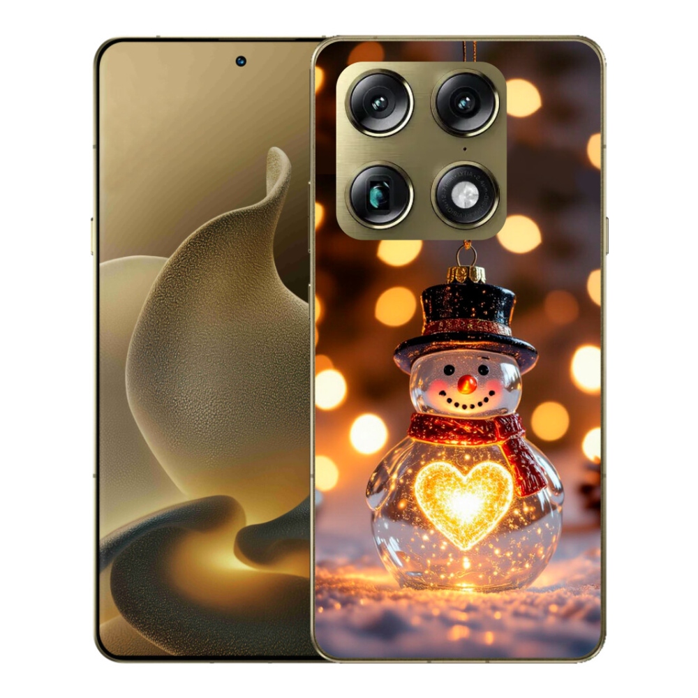 Gelový kryt mmCase na Motorola Signature - svítící vánoční sněhulák