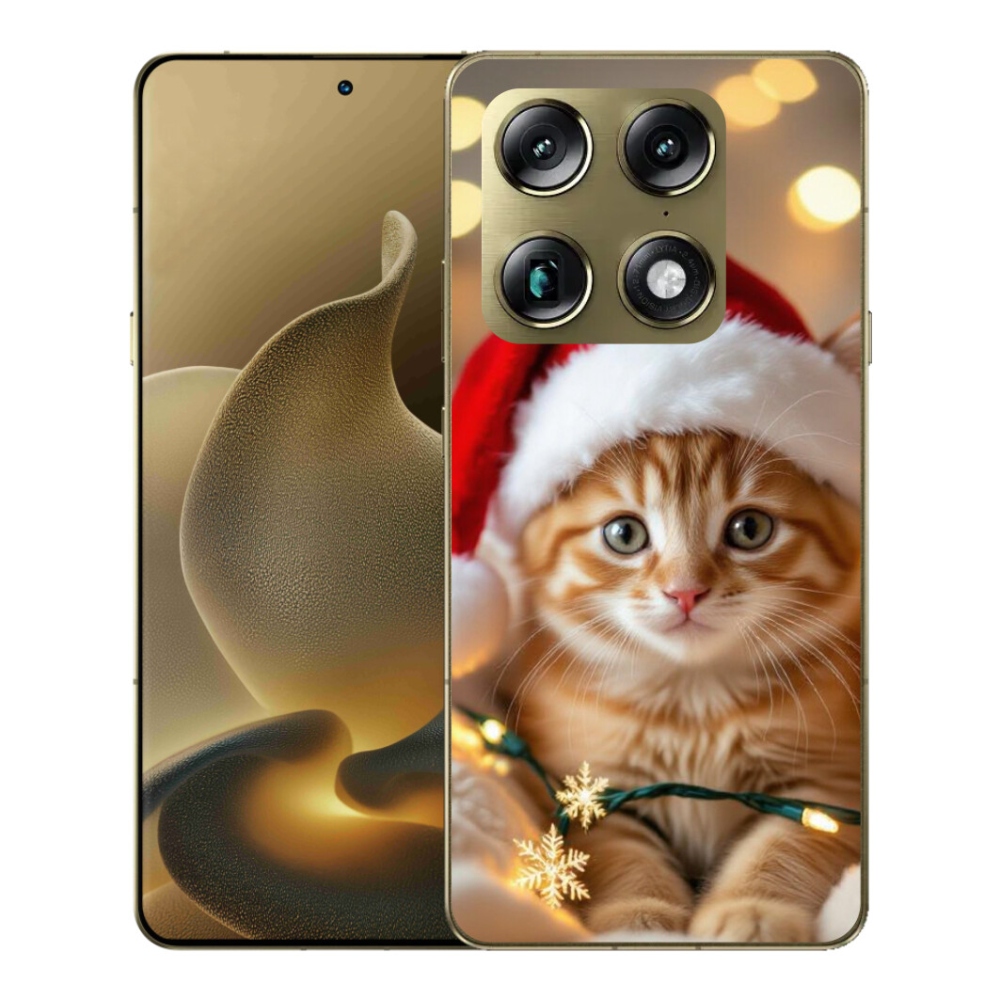 Gelový kryt mmCase na Motorola Signature - vánoční kotě