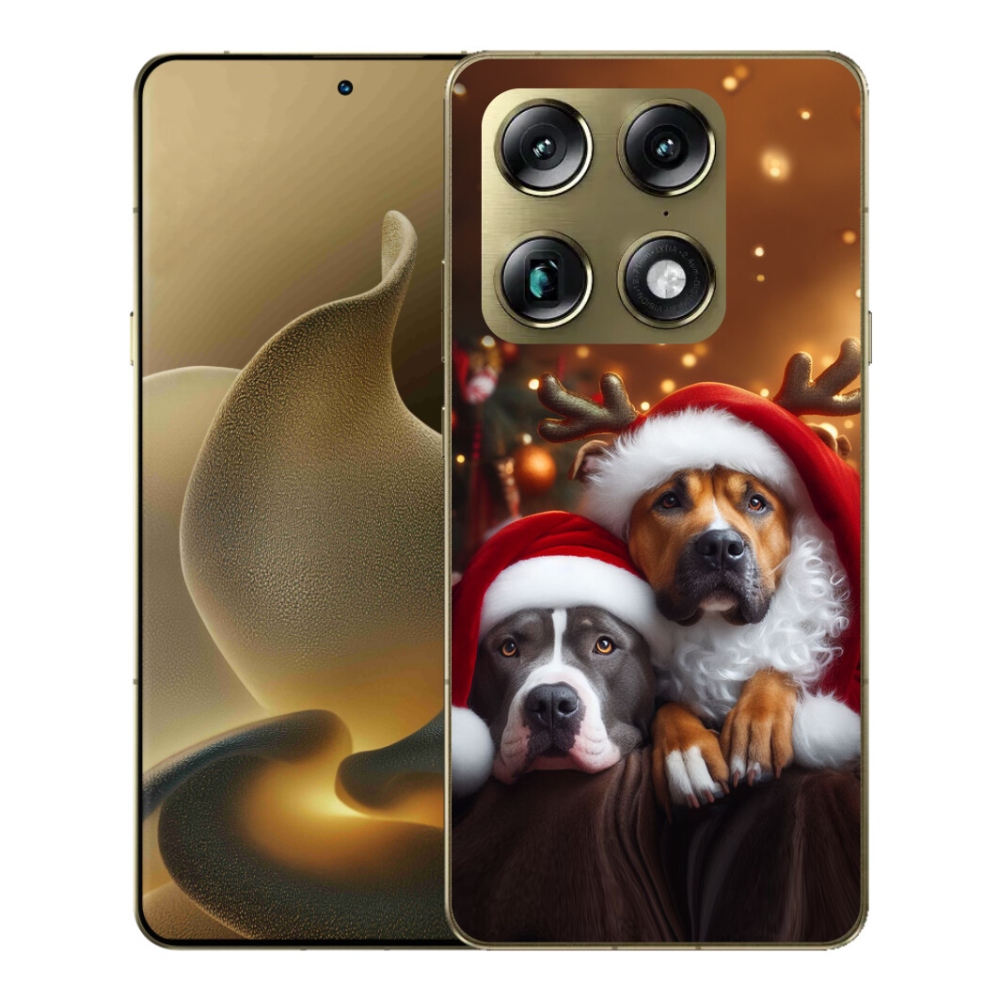 Gelový kryt mmCase na Motorola Signature - vánoční psi