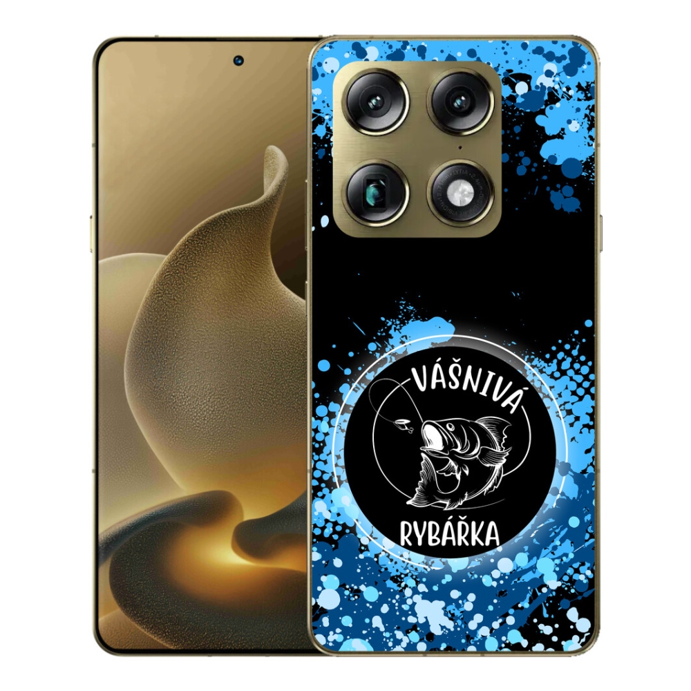 Gelový kryt mmCase na Motorola Signature - vášnivá rybářka černé pozadí