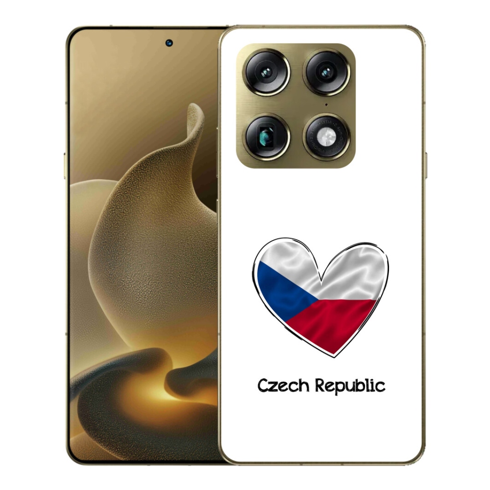 Gelový kryt mmCase na Motorola Signature - vlajka srdce bílé pozadí