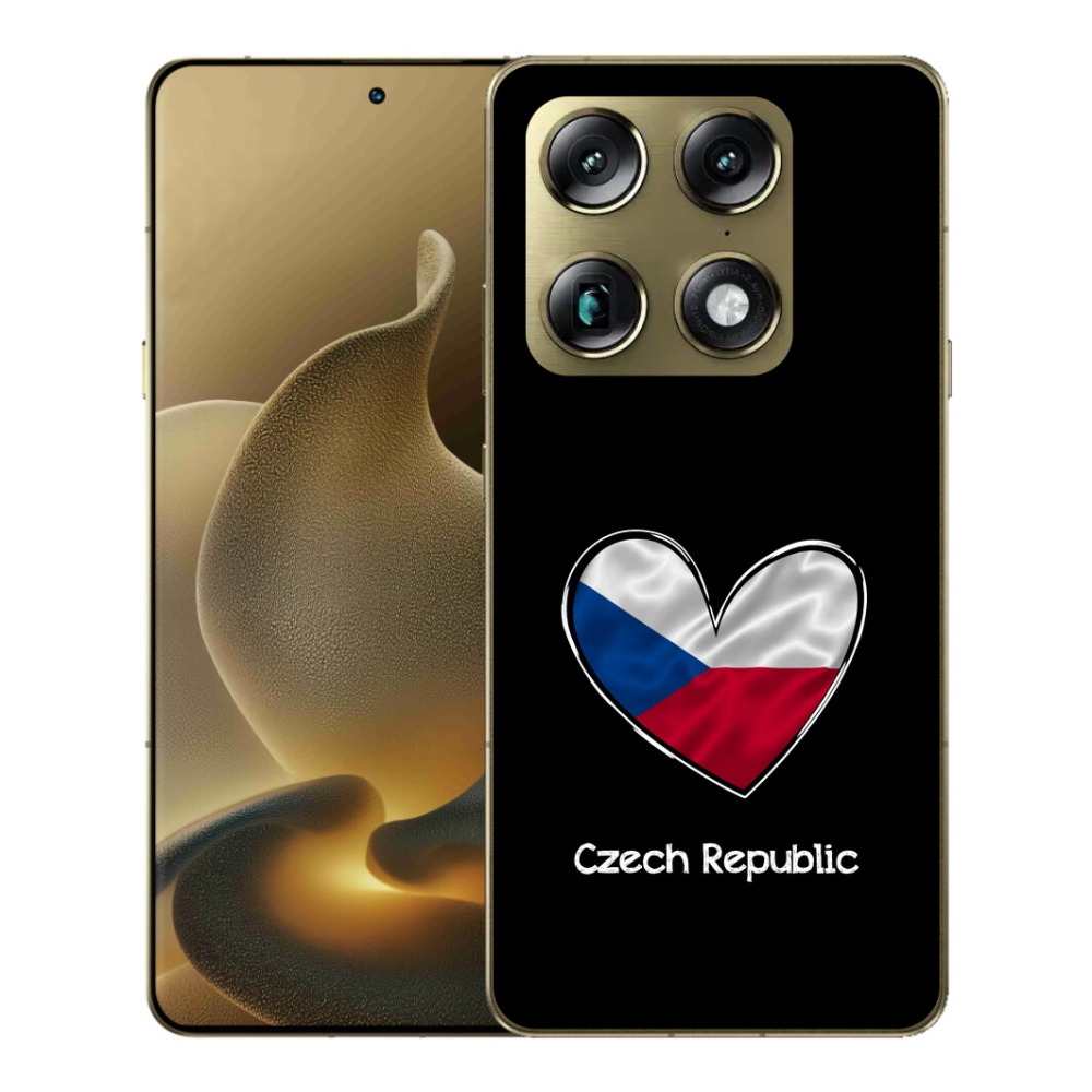 Gelový kryt mmCase na Motorola Signature - vlajka srdce černé pozadí