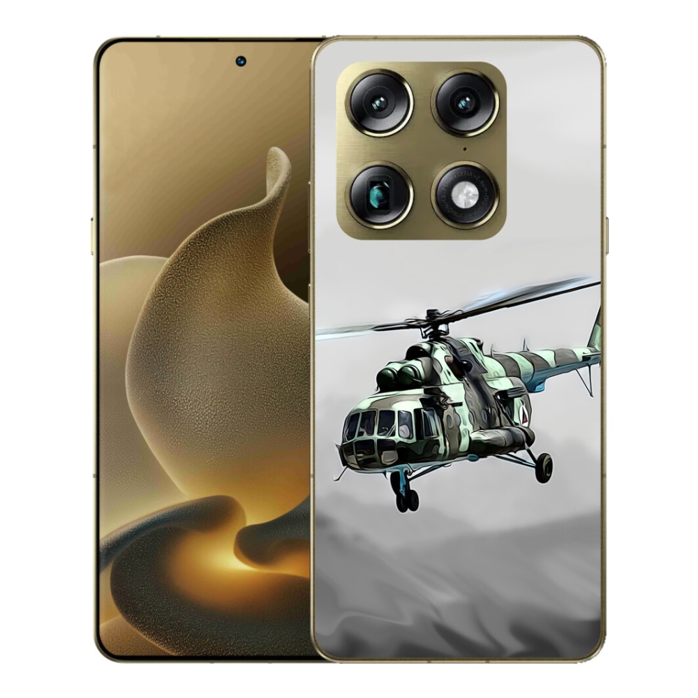 Gelový kryt mmCase na Motorola Signature - vojenský vrtulník